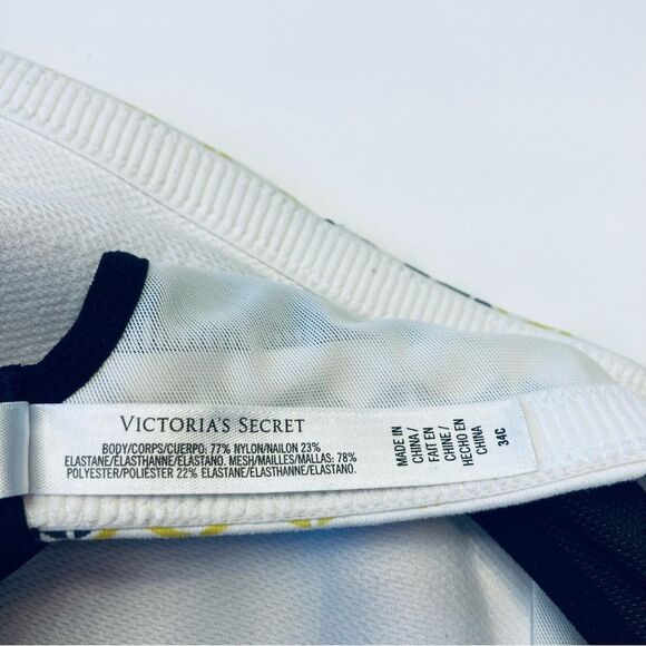 Victoria’s Secret‎ VSX The Standout Sport Bra 34C White Chevron Maximum Support - Picture 7 of 8